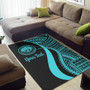 Federated States of Micronesia Custom Personalised Area Rug - Turquoise Polynesian Tentacle Tribal Pattern Polynesian 2