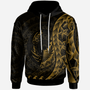 Tuvalu Hoodie - Custom Personalised Polynesian Pattern Style Gold Color