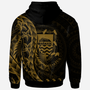 Tuvalu Hoodie - Custom Personalised Polynesian Pattern Style Gold Color