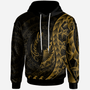 Tuvalu Hoodie - Polynesian Pattern Style Gold Color