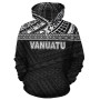 Vanuatu Polynesian Personalised Custom Hoodie Black