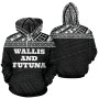 Wallis And Futuna All Over Hoodie - Polynesian Black Version