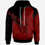 Wallis and Futuna Custom Personalised Hoodie - Red Color Symmetry Style