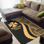 Wallis and Futuna Area Rug - Gold Polynesian Tentacle Tribal Pattern Polynesian 2