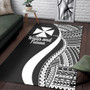 Wallis and Futuna Area Rug - White Polynesian Tentacle Tribal Pattern Polynesian 3