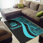 Vanuatu Area Rug - Turquoise Polynesian Tentacle Tribal Pattern Polynesian 2