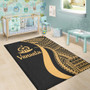 Vanuatu Area Rug - Gold Polynesian Tentacle Tribal Pattern Polynesian 5