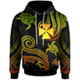 Wallis and Futuna Personalised Custom Hoodie - Polynesian Turtle With Pattern Reggae