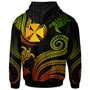 Wallis and Futuna Personalised Custom Hoodie - Polynesian Turtle With Pattern Reggae