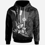 Wallis and Futuna Hoodie - Fish With Plumeria Flowers Style