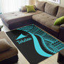 Tokelau Area Rug - Turquoise Polynesian Tentacle Tribal Pattern Polynesian 2