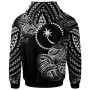 Chuuk Micronesia Custom Personalized Hoodie - Chuuk Tribal Flower White