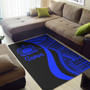 Samoa Area Rug - Blue Polynesian Tentacle Tribal Pattern Polynesian 2