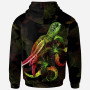 Yap Custom Personalized Polynesian Hoodie - Turtle With Blooming Hibiscus Reggae