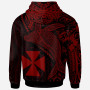 Wallis and Futuna Hoodie - Humpback Whale & Coat of Arms Red