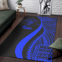 Niue Area Rug - Blue Polynesian Tentacle Tribal Pattern Polynesian 3