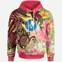 Yap State Hoodie - Flowers Tropical With Sea Animals