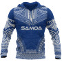 Samoa Polynesian Chief Hoodie - Blue Version