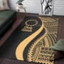 Cook Islands Area Rug - Gold Polynesian Tentacle Tribal Pattern Polynesian 3