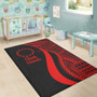 Cook Islands Area Rug - Red Polynesian Tentacle Tribal Pattern Polynesian 4