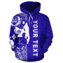 Tonga Personalised Custom Polynesian Hoodie - Blue Line