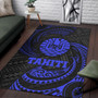 Tahiti Polynesian Area Rug - Blue Tribal Wave Polynesian 4