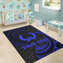 Pohnpei Polynesian Custom Personalised Area Rug - Blue Tribal Wave Polynesian 6