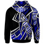 Vanuatu Hoodie - Tribal Flower Special Pattern Blue Color