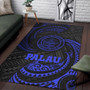 Palau Polynesian Area Rug - Blue Tribal Wave Polynesian 4