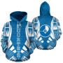 Yap All Over Custom Personalised Hoodie - Blue Flag Tattoo Style