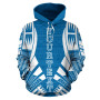 Yap All Over Custom Personalised Hoodie - Blue Flag Tattoo Style