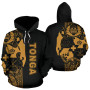 Tonga Polynesian Hoodie - Yellow Line