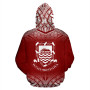 Tuvalu Polynesian Hoodie Fog Red