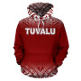 Tuvalu Polynesian Hoodie Fog Red