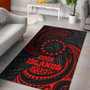 Cook Islands Polynesian Area Rug - Red Tribal Wave Polynesian 1