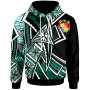 Tonga Hoodie - Tribal Flower Special Pattern Green Color