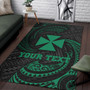 Wallis And Futuna Polynesian Custom Personalised Area Rug - Green Tribal Wave Polynesian 4