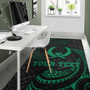 Pohnpei Polynesian Custom Personalised Area Rug - Green Tribal Wave Polynesian 5