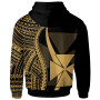 Wallis and Futuna Hoodie Gold - Tentacle Tribal Pattern