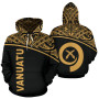 Vanuatu Polynesian Hoodie - Gold Curve