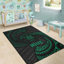 Niue Polynesian Area Rug - Green Tribal Wave Polynesian 6