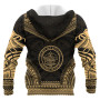 Palau Polynesian Chief Custom Personalised Hoodie - Gold Version