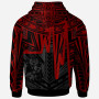 Tonga Personalised Hoodie - Tonga Seal In Heartbeat Patterns Style (Red)