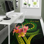 Cook Islands Polynesian Custom Personalised Area Rug - Floral With Seal Flag Color Polynesian 4