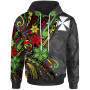 Wallis & Futuna Hoodies Tribal Flower With Special Turtles