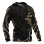 Guam Polynesian Hoodie - Gold Tribal Wave