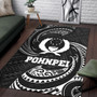 Pohnpei Micronesia Area Rug - White Tribal Wave Polynesian 4