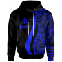 Vanuatu Custom Personalised Hoodie Blue - Tentacle Tribal Pattern