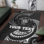 Niue Polynesian Custom Personalised Area Rug - White Tribal Wave Polynesian 4