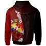 Tonga Polynesian Hoodie - Coat Of Arm With Hibiscus